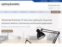 Tablet Screenshot of lightingspecialties.com