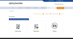 Desktop Screenshot of catalog.lightingspecialties.com